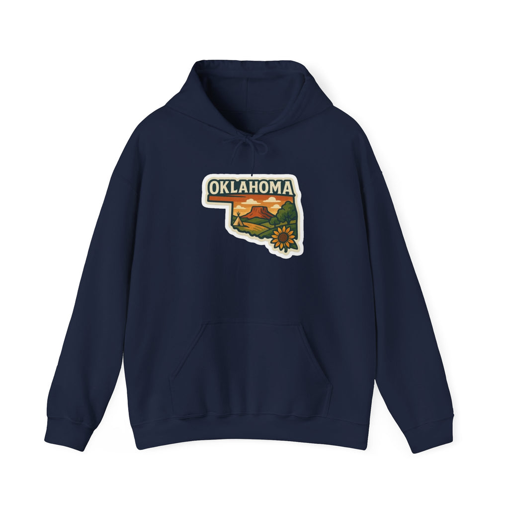 Oklahoma State Map Hoodie