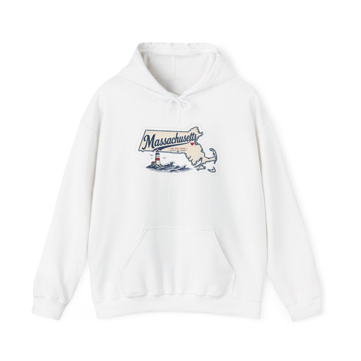 Massachusetts Map Souvenir Hoodie