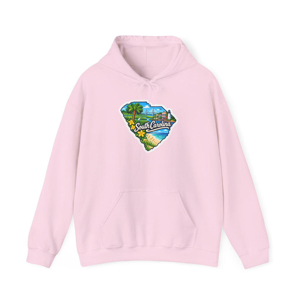 South Carolina Map Hooded Sweatshirt