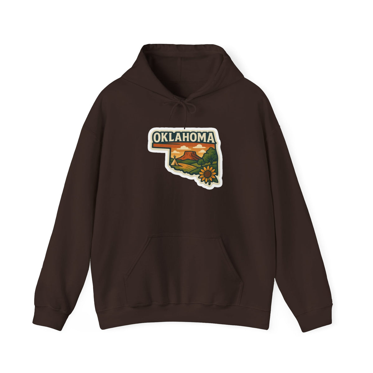 Oklahoma State Map Hoodie