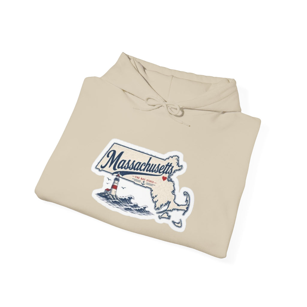 Massachusetts Map Souvenir Hoodie