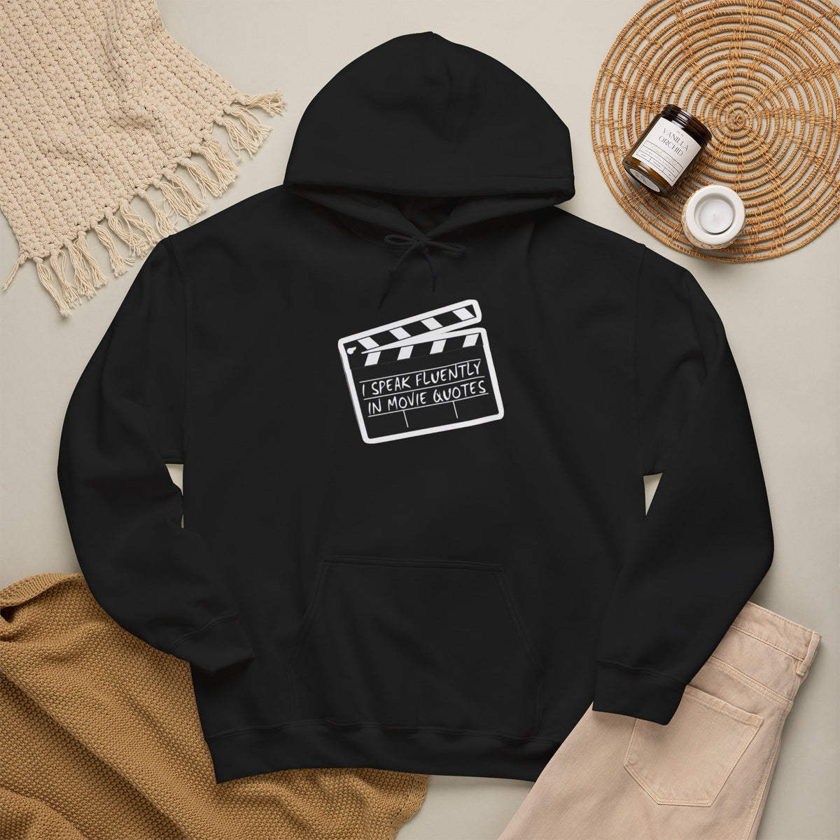 “Speak Fluent in Movie Quotes” Movie Lover Hoodie
