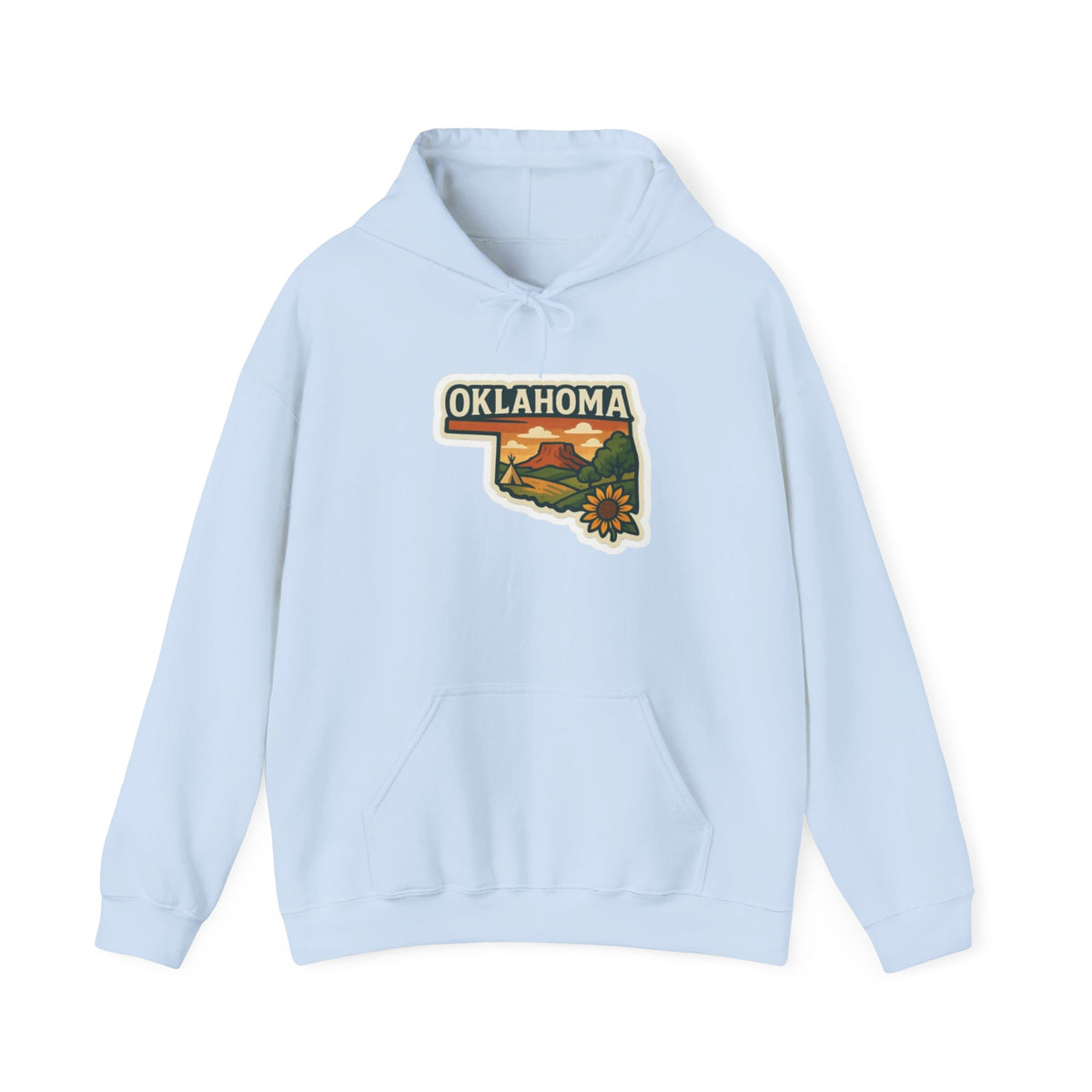Oklahoma State Map Hoodie