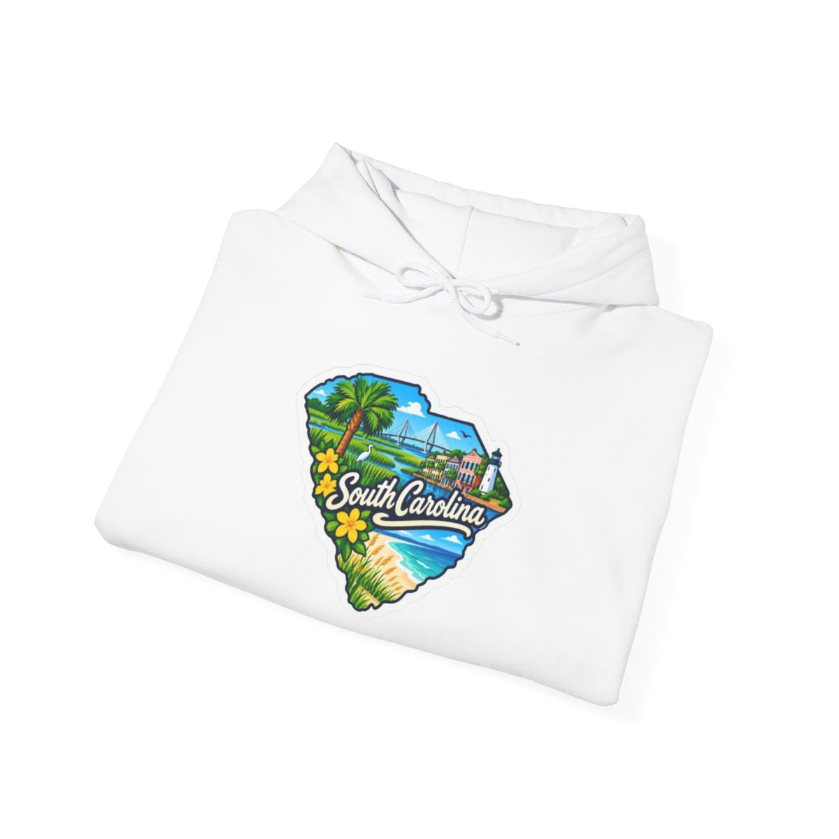 South Carolina Map Hooded Sweatshirt