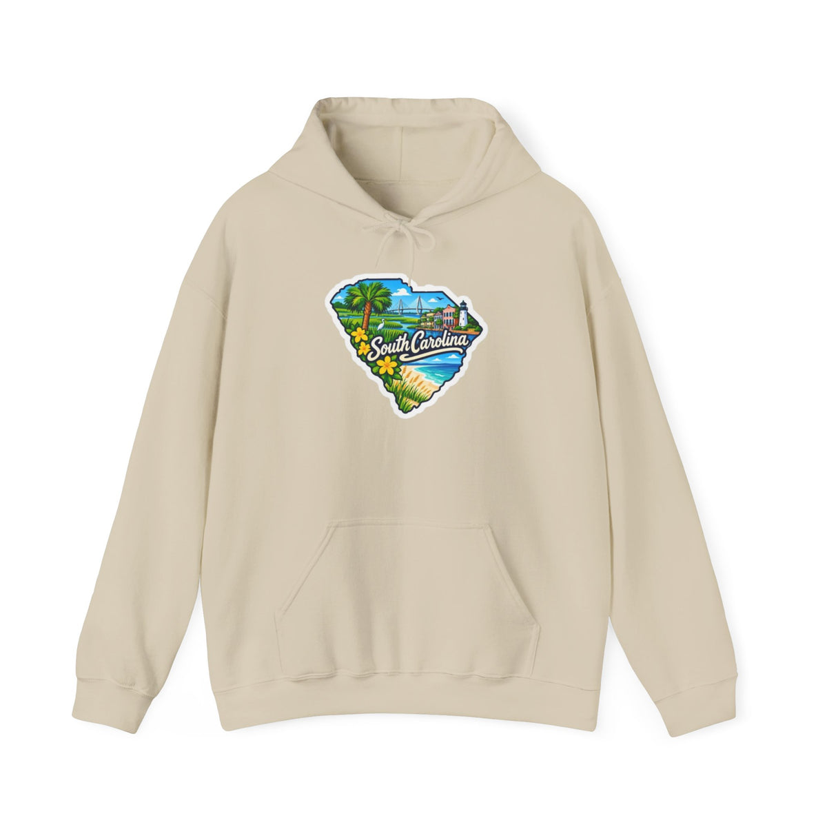 South Carolina Map Hooded Sweatshirt