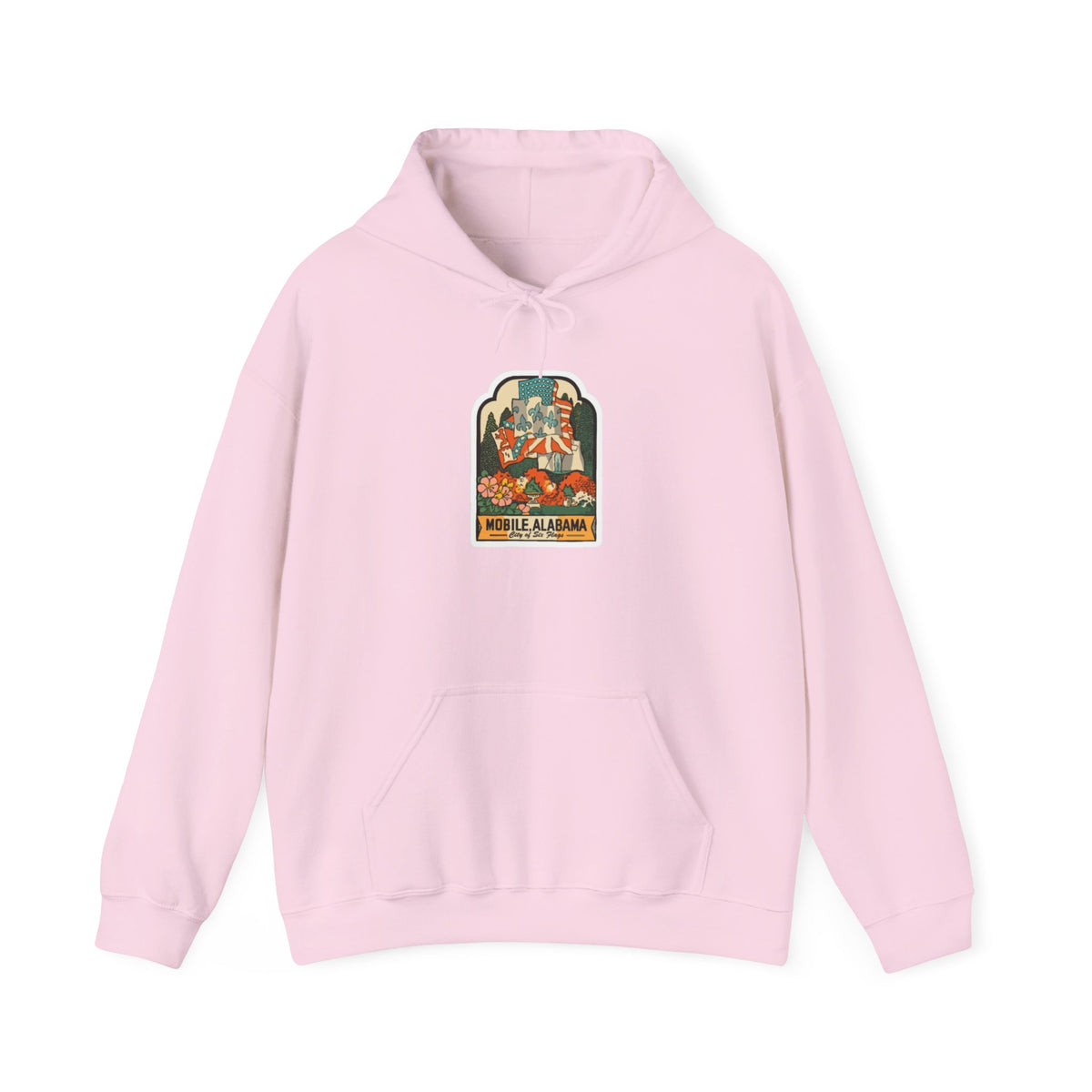 Mobile Alabama Vintage Floral “Mile High” Travel Hoodie