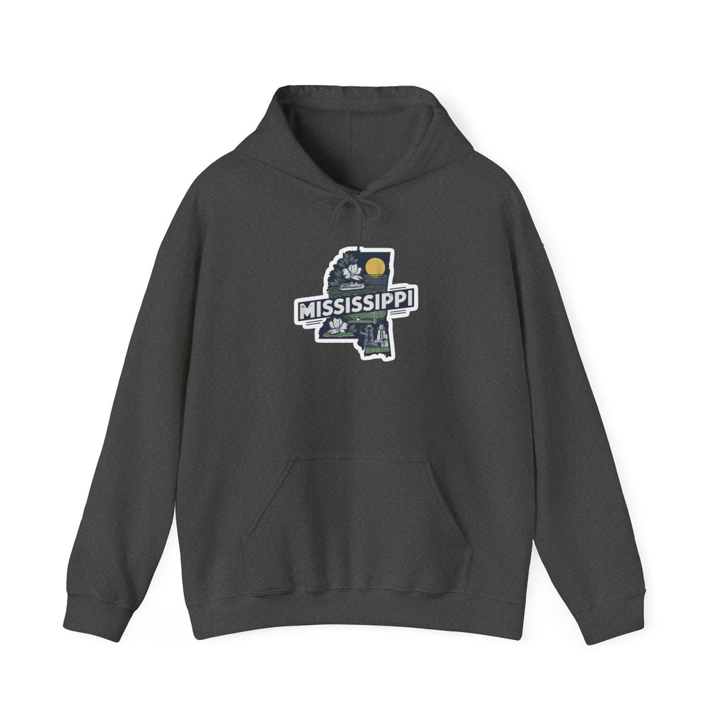 Mississippi Map Pullover Hoodie