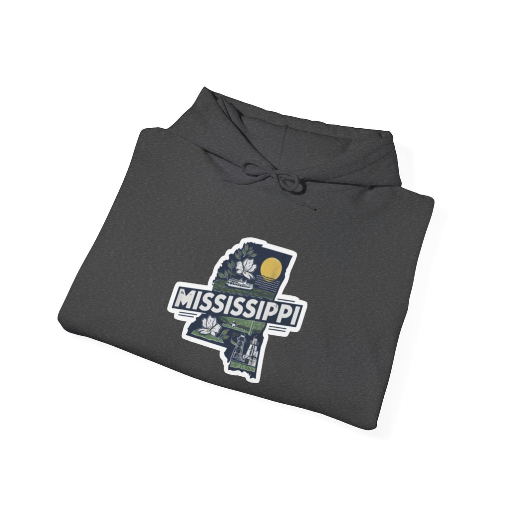 Mississippi Map Pullover Hoodie