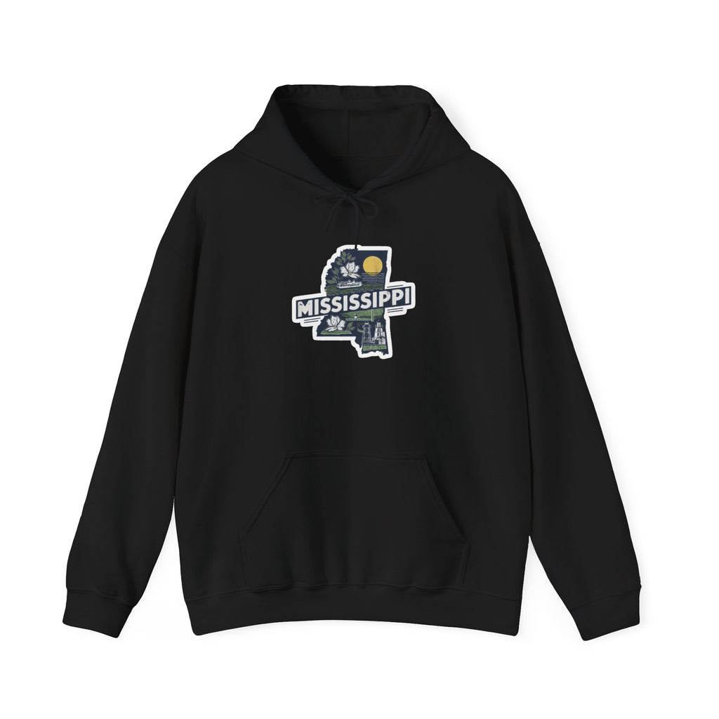 Mississippi Map Pullover Hoodie