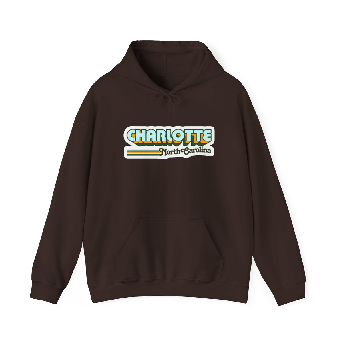 Charlotte North Carolina Retro Graphic Hoodie