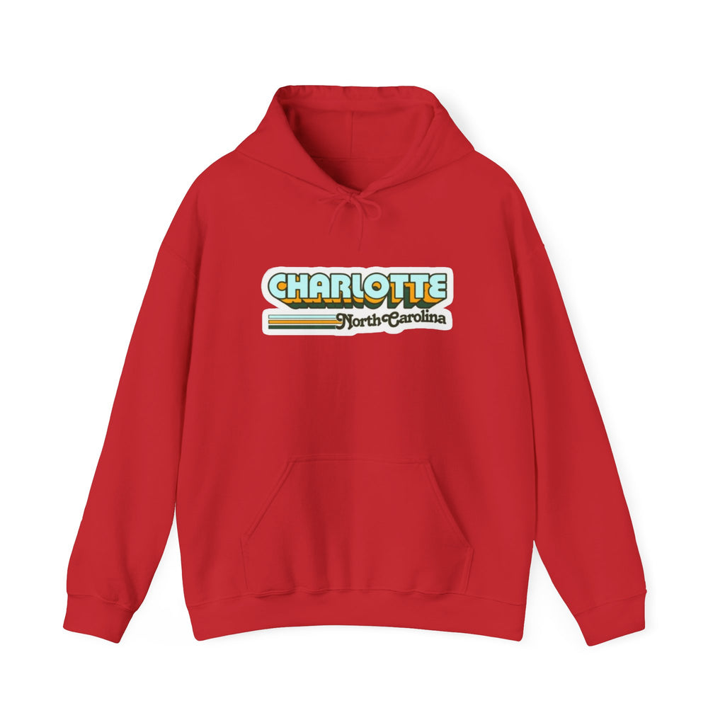 Charlotte North Carolina Retro Graphic Hoodie