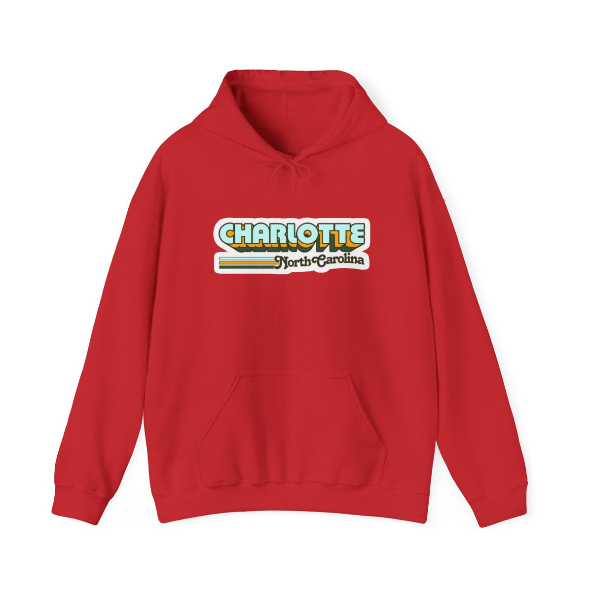 Charlotte North Carolina Retro Graphic Hoodie