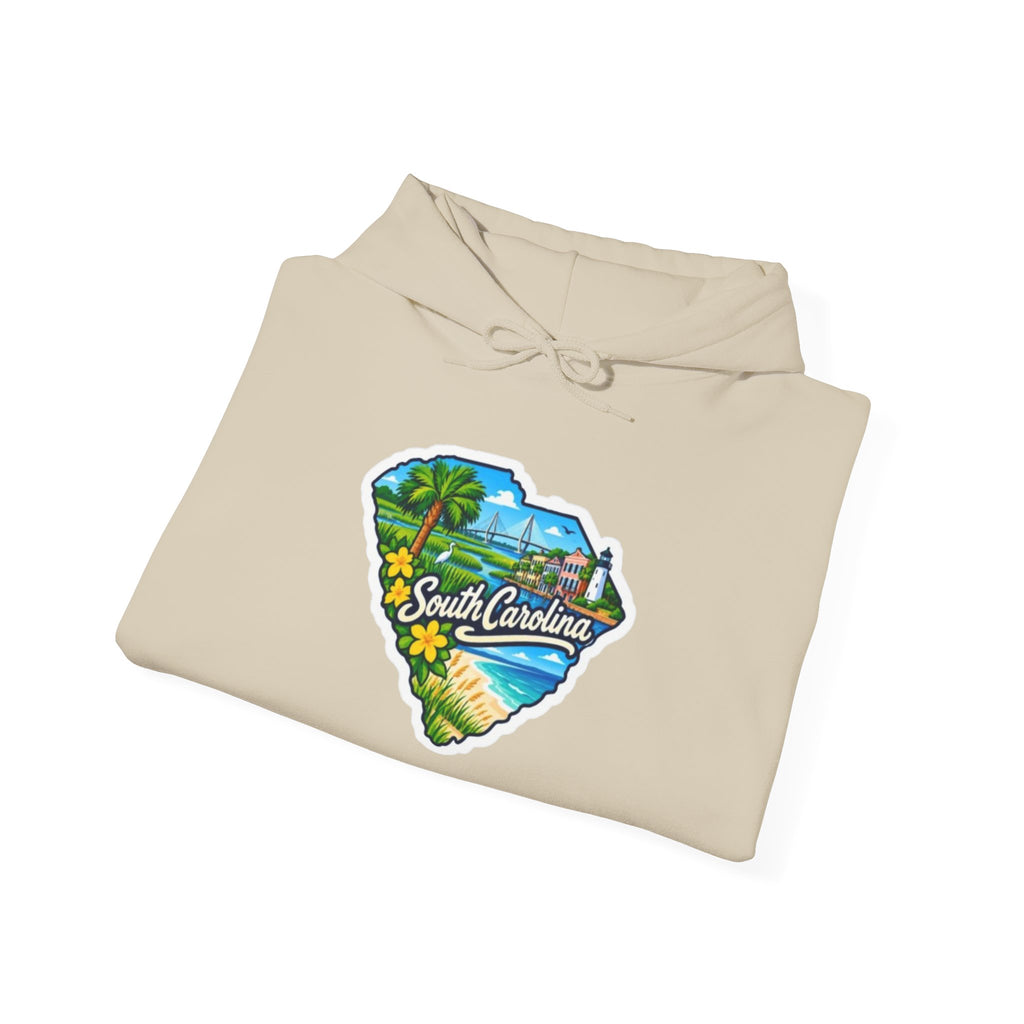 South Carolina Map Hooded Sweatshirt