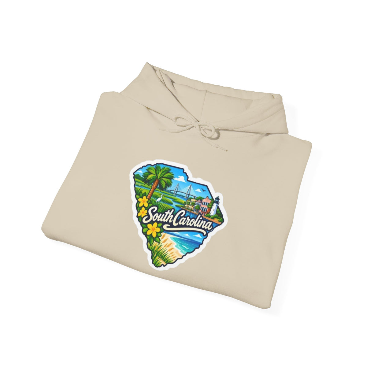 South Carolina Map Hooded Sweatshirt