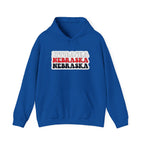 Nebraska Stacked Text Hoodie