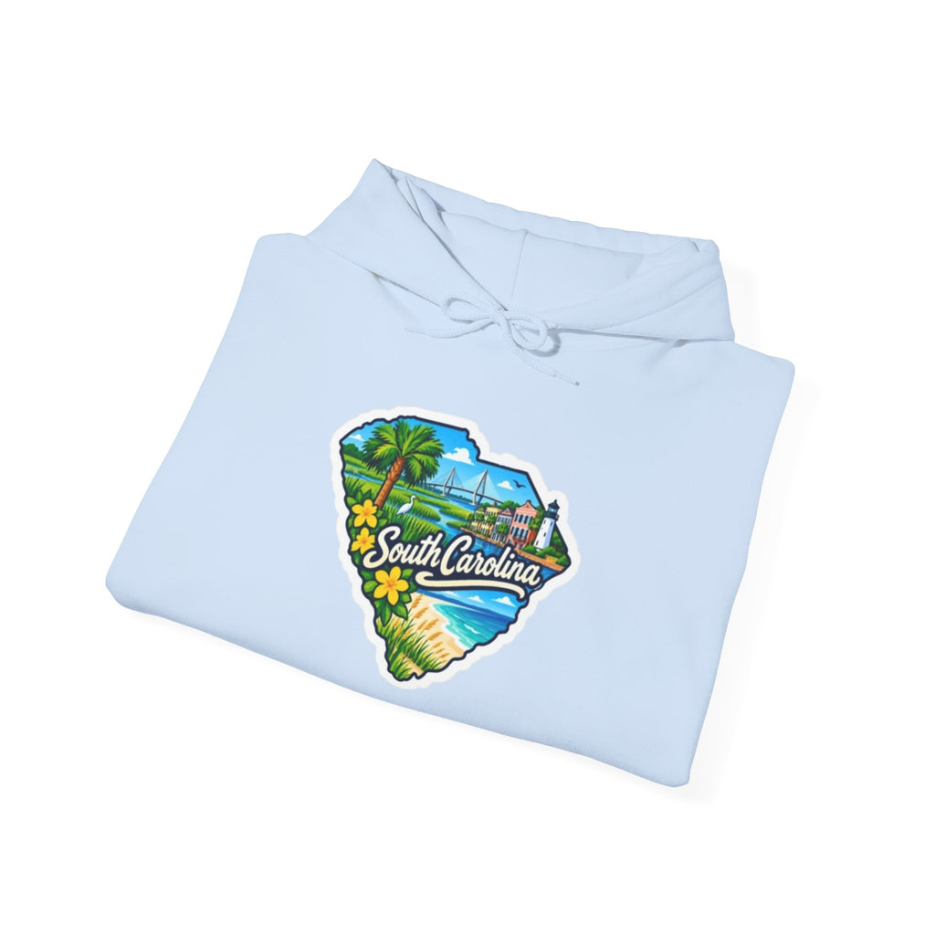 South Carolina Map Hooded Sweatshirt