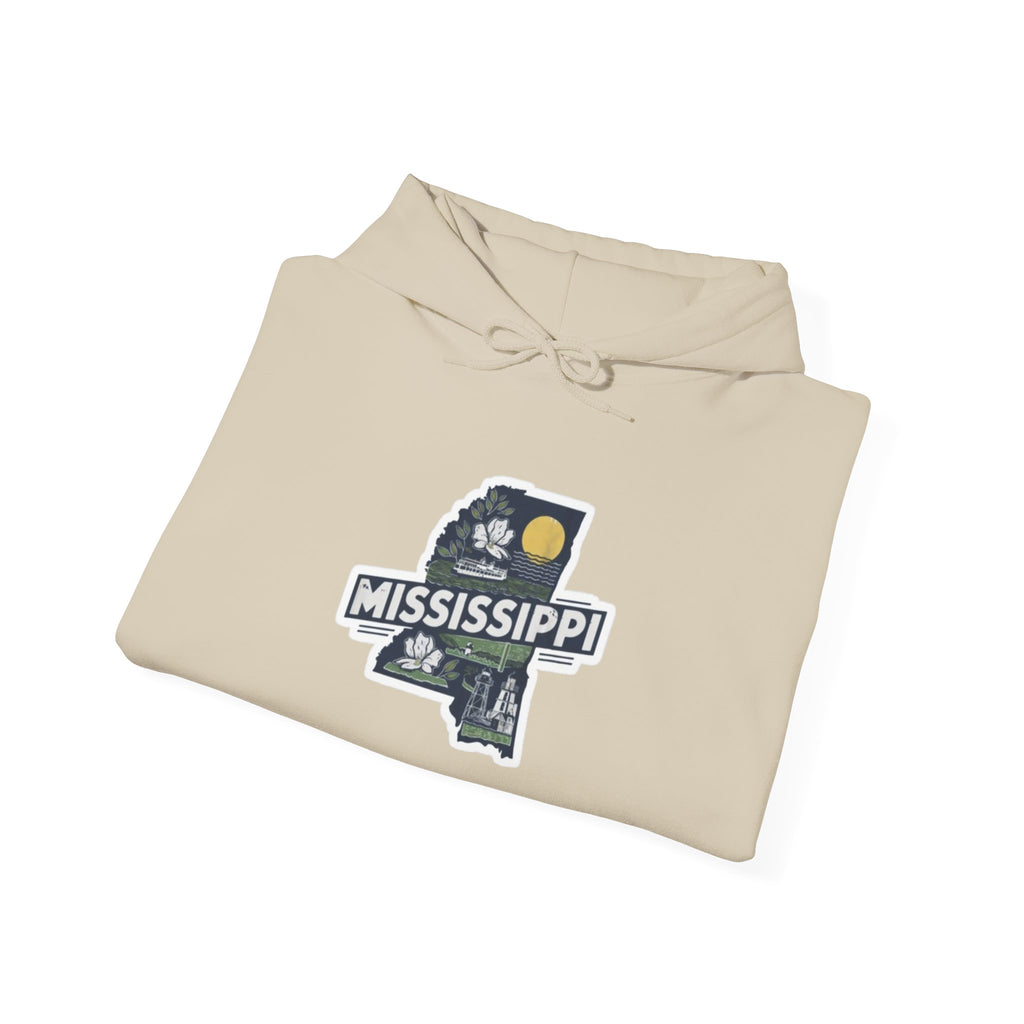 Mississippi Map Pullover Hoodie