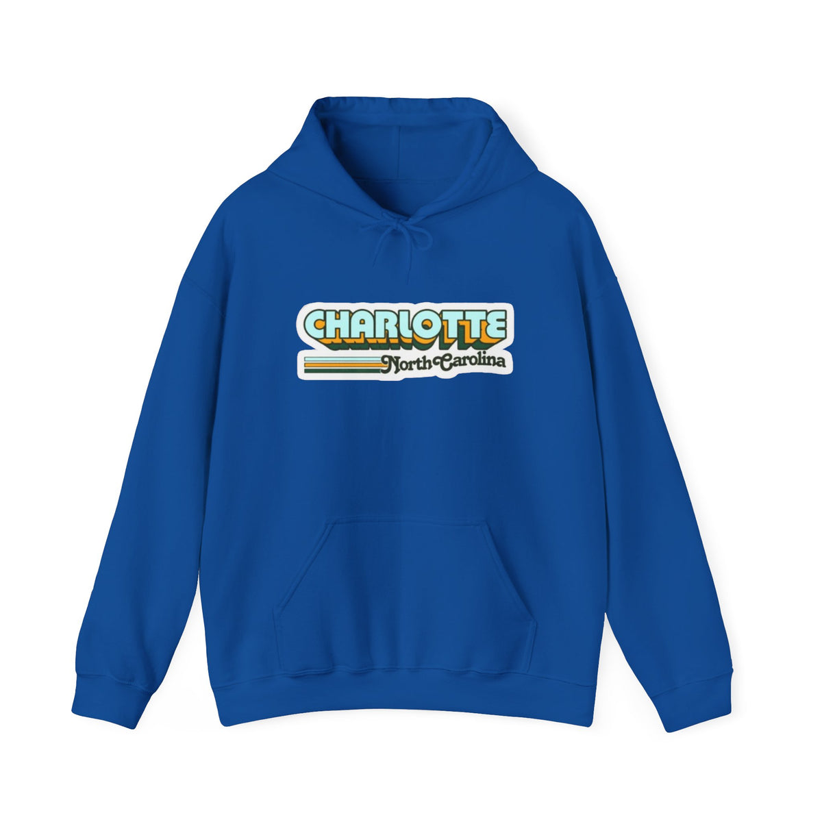 Charlotte North Carolina Retro Graphic Hoodie