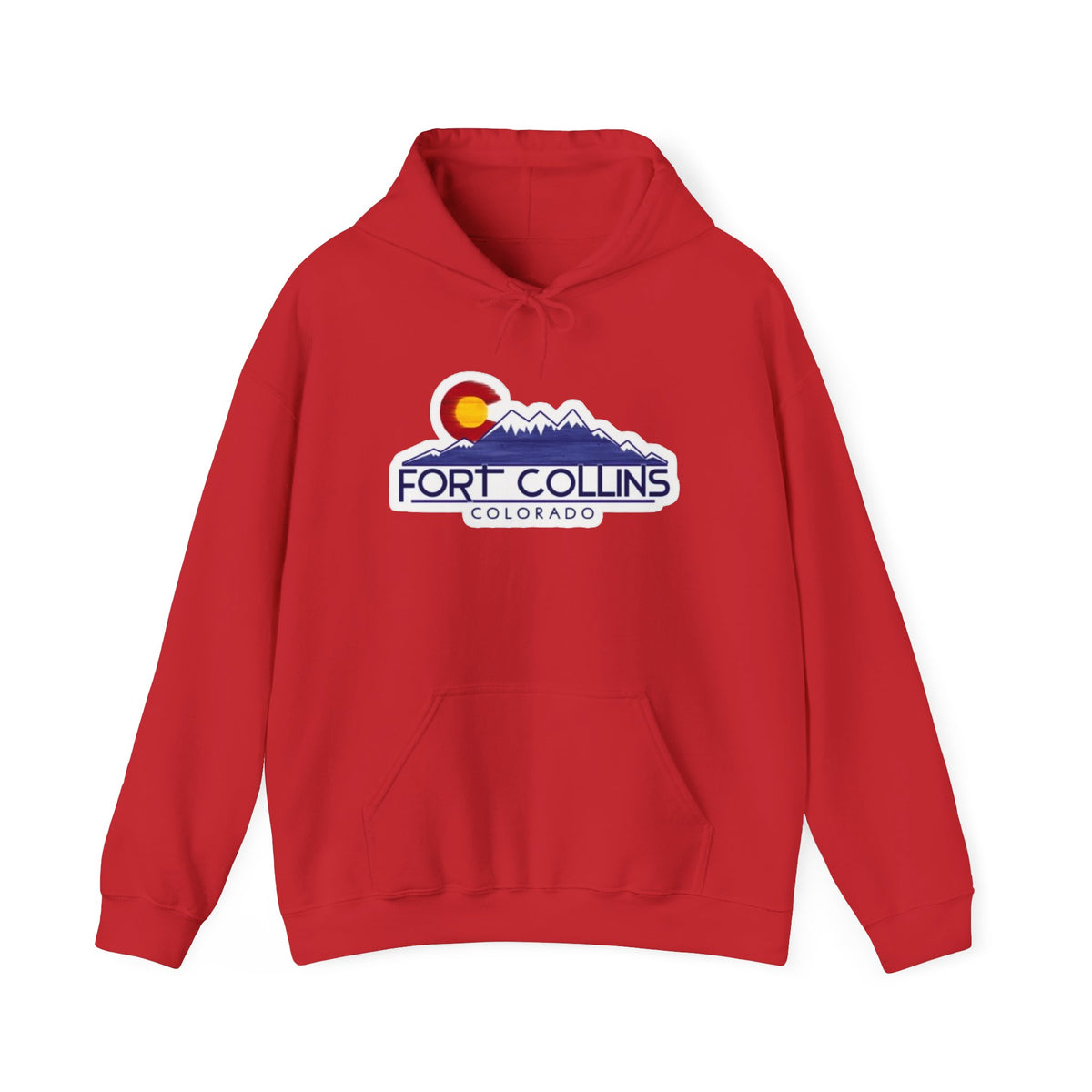 Fort Collins Colorado Mountain Logo Hoodie