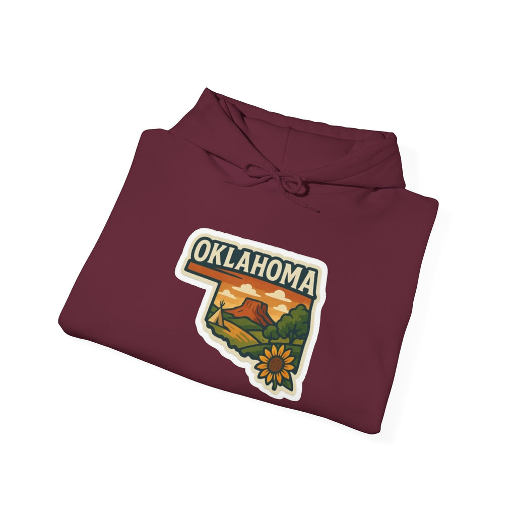 Oklahoma State Map Hoodie