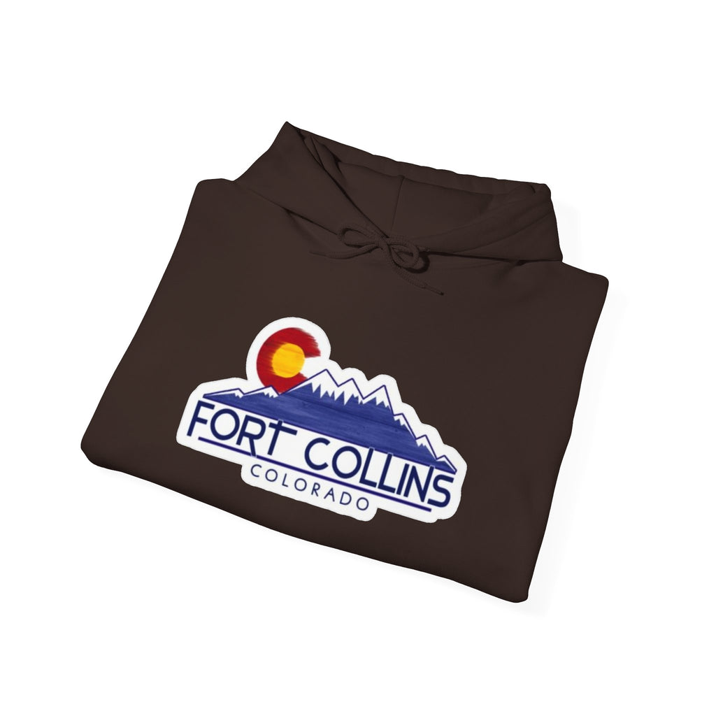 Fort Collins Colorado Mountain Logo Hoodie