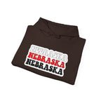 Nebraska Stacked Text Hoodie