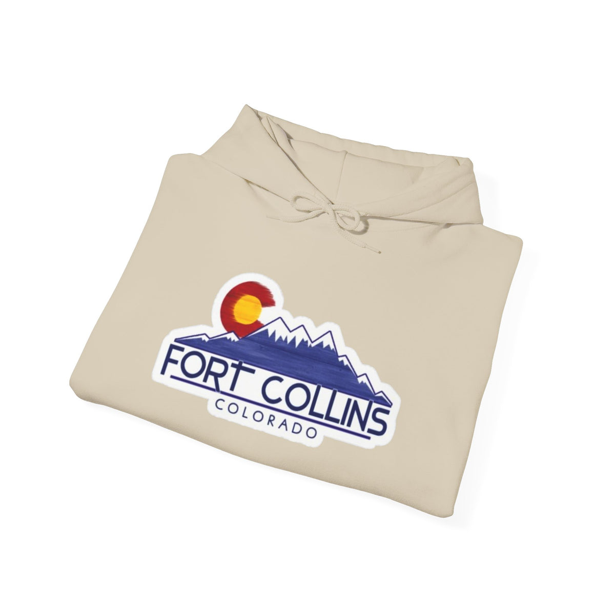Fort Collins Colorado Mountain Logo Hoodie